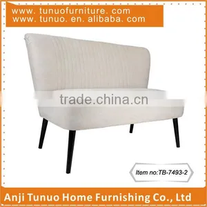 Long Chair&sofa&chaiseWing Back Sofa ,KD Black Finish Rubber Wood Legs,piping Around Seat,TB-7493-2 thumbnail-1