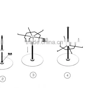 Joyings Wire Rotating Postcards Countertop Display Rack thumbnail-3