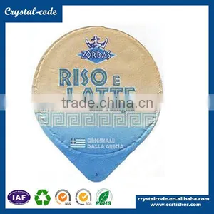 Top Level 40*30mm Yogurt Container Lid Tamper Proof Aluminum Foil Sticker thumbnail-3