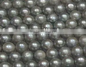 8-9mm Round Loose Grey Potato Pearl Beads thumbnail-1