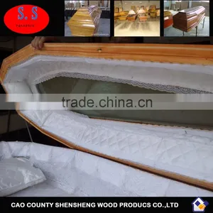 Chinese Cheap Wood Coffins / Wood Caskets for Dead Body thumbnail-4