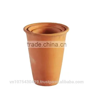 Round Italian Flower Pots Set of 5 thumbnail-1