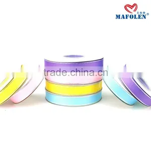 Wholesale Patterned Grosgrain Ribbon Cheap Price 75mm Silver Foil Custom Printed Ribbon thumbnail-1