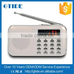 Red Portable Better Air Band Radio Transmitter Price Y-896 LED Light Retro Radio thumbnail-4