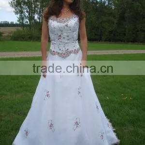 Latest Wedding Dress With Lace Evening / Formal Dress Type and Woven Technics Pattern Maxi Prom Dress Puffy Flower Girl Dresses thumbnail-1