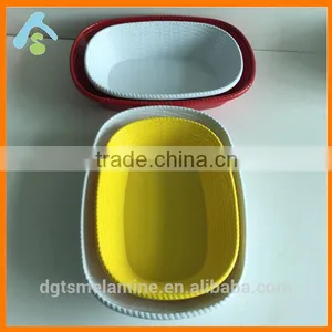 Wholesale Rectangle Melamine Vegetable Basket in Assorted Colors thumbnail-2