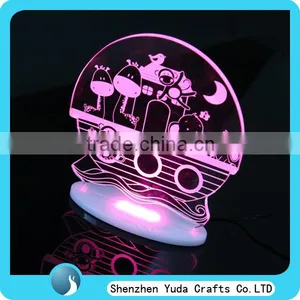 Express Perspex Display Base, Plexi Material Countertop Engraved Acrylic Stand With Led thumbnail-1