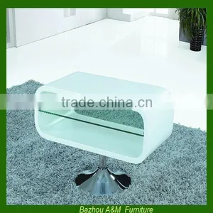 Modern Living Room Furniture MDF tv Stand With Chrome Metal Legs thumbnail-1