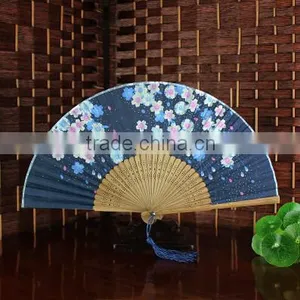Ladys Silk Dance Fan/cherry Blossom Silk Hand Fan for Event Party Supplies thumbnail-4