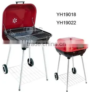 KEYO BBQ Grill 18 Inch Hamburger Grill With Wheels thumbnail-1