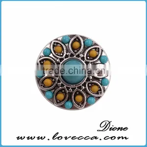 Charms Wholesale Fashion DIY Rhinestone Metal Snap Button thumbnail-1