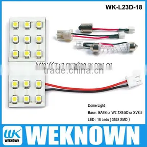 18LED 3528SMD Led Super Dome Light BA9S Car Led Light Car Dome Light Series 12v Led Ceiling Dome Light thumbnail-1