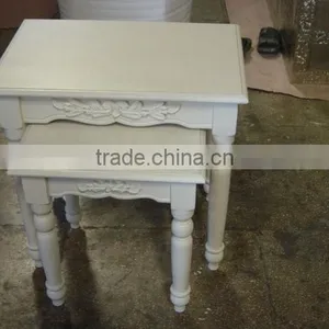 WOODEN STOOL S/2 thumbnail-1