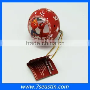 Hot Selling & New Design Hanging Tin Ball Christmas Decorative Gift Box thumbnail-1