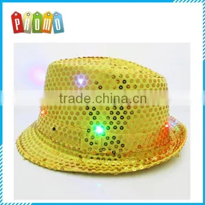 9 LED Colorful Light up Cowboy Hat, Jazz Hat Performance Light up Hat thumbnail-1