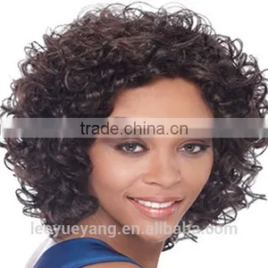 Short Brunette Curly Wig for African America Women thumbnail-1