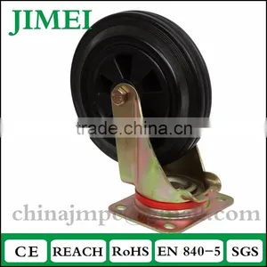 200mm Dustbin Caster Rubber Wheel Waste Bin Rubbish Bin Caster 8" thumbnail-1