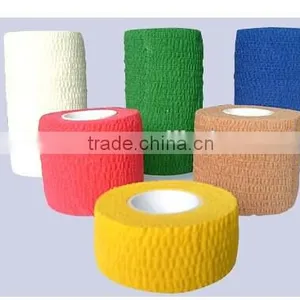 Top Quality Cotton Cohesive Self Adhesive Elastic Bandage 10cmx4.5m ISO/CE thumbnail-1