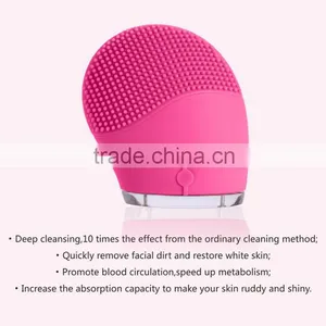 Wholesale USB Rechargeable Skin Care Ultrasound Machine Sonic Face Brush Best Facial Cleansing Brush thumbnail-5
