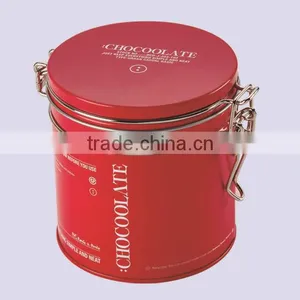 Red Color Tea Cans for Tea Leaves,round Tin With Airtight Design,wholesale Tin Cans for Tea thumbnail-1