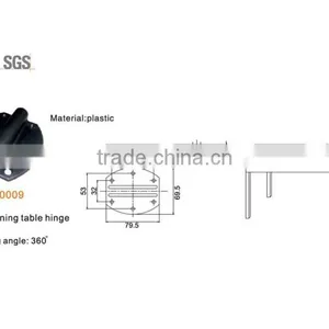 Plastic Reverse Dining Table Hinge thumbnail-1