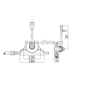 GJ1105 Hot Sale Aluminum Alloy Gear Shift Control Lever for Pump Truck thumbnail-5