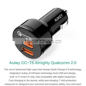 Aukey Quick Charge 2.0 Car Charger 36W 2 Ports USB 12V/1.5A 9V/2A 5V/2.4A thumbnail-1