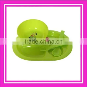 4pcs Oval Plate Dinerware Plastic Picnic Set thumbnail-1