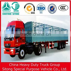 China Heavy Duty Truck 3 Axle Cattle Cargo Trailer for Shopping thumbnail-4