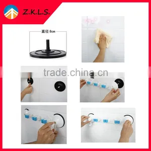Bathroom Decroation Mop And Broom Plastic Holder With Sucking thumbnail-2