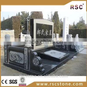 Chinese Style Tombstone Granite Headstones thumbnail-1