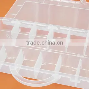 Rectangle Adjustable 13 Lattices Tranparent With Cover Jewellery Box thumbnail-4