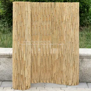 Bamboo Style Rolled Woven Reed Fence for Garden Decoration thumbnail-3