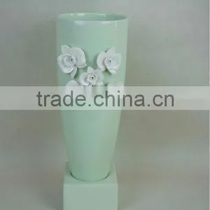 Ceramic Flower Vase With Crystals From Swarovski thumbnail-1