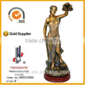8" Resin Bronze Finish Lady Justice Sculpture Statue thumbnail-2