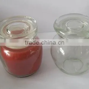 Glass Candle Jar With Glass Lid thumbnail-1