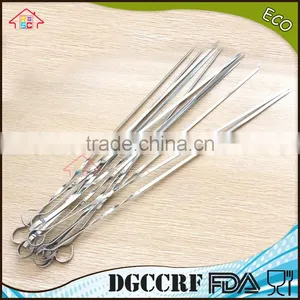 NBRSC Best of Barbecue Stick Stainless Steel Needle Grilling Kabob Skewers (Set of 10) Durable, Reusable thumbnail-1