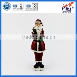 Standing Antique Resin Santa Claus Figurines for Christmas Table Decoration thumbnail-1