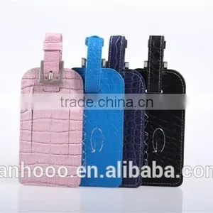 Customize PU Faux Leather Fashion Crocodile Skin Pattern Luggage Baggage Tag Handbag Tags thumbnail-6