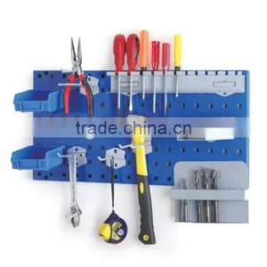 Pegboard Storage Steel Hanger Garage Organizer Rack,plastic Wall Mount,11 Pcs Wall Mounted Tool Organizer Kit Pegboard (302811) thumbnail-1