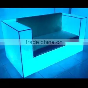 Large Size Lighting Plastic LED Home Decorative Furniture LED Sofa/chair With Double Seats thumbnail-2
