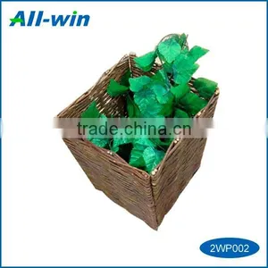 Garden Tools Rattan Planter Rustic Wicker Basket With Inside Lining thumbnail-2