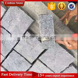 Six Natural Surface Finished Padang Dark Grey G654 Granite Cubestone thumbnail-1