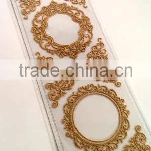 Popular Glitter Lace Foam Sticker, Graceful Decorative Shinny Glitter Sticker, Elegant Lace Sticker thumbnail-3