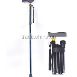 Walking Stick Hiking Walking Trekking Trail Ultralight 4-section Adjustable Canes Aluminum Alloy Folding Cane Walking Sticks thumbnail-2