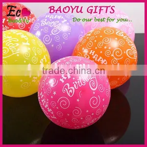 Children's Birthday Party Decoration Balloons Printed Happy Birthday Latex Free Balloons thumbnail-1