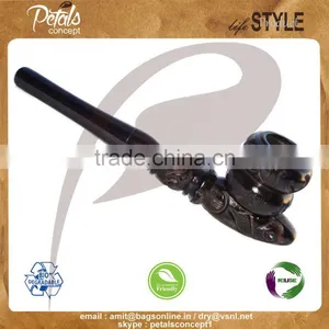 Top Popular Hi-polish Ebony Wood Smoking Pipe for Sale thumbnail-1
