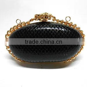 Black Shell Clutch Bag thumbnail-1