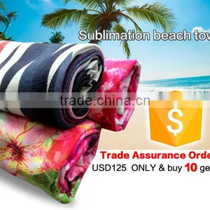 Custom Printed Highly Absorbent Microfiber Travel Beach Towel thumbnail-2