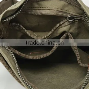 Vintage Casual Cotton Canvas Leather,Mini Haversack, Bookbag ,Mini Shoulder Bag,Kid Haversack,Kid School Bag,Unisex,For Men & Wo thumbnail-6
